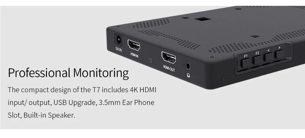 Feelworld T7 7 дюймов ips 4 K HDMI монитор 1920x1200 однотонные Алюминий Корпус на Камера накамерный монитор с усилением фокуса накладные Цвета