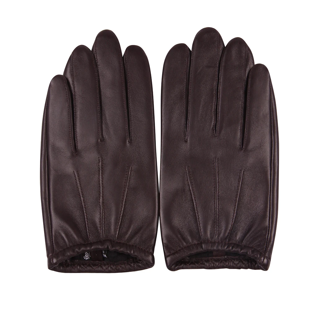 Sheepskin Gloves Male Winter Keep Warm Waterproof Windproof Thin Velvet Lined Touchscreen Genuine Leather Man Gloves M18001PQ