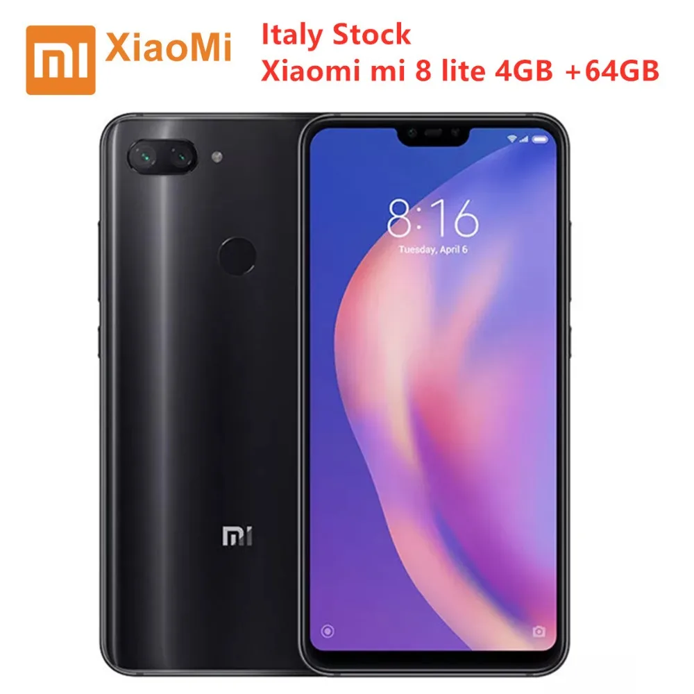 

Xiaomi Mi 8 Mi8 Lite 4GB 64GB Global Version Mobile Snapdragon 660 Octa Core Dual SIM Cards Smartphone 24MP Front Camera