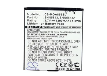 

Cameron Sino 1300mAh Battery For Motorola A954,CLIQ,DEXT,ME501,XT603,BP6X SNN5843 SNN5843A,VENUS