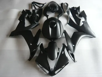 

Injection mold Fairing kit for YAMAHA YZFR1 04 05 06 YZF R1 YZF1000 2004 2005 2006 ABS All Matte Black Fairings set+gifts YB32