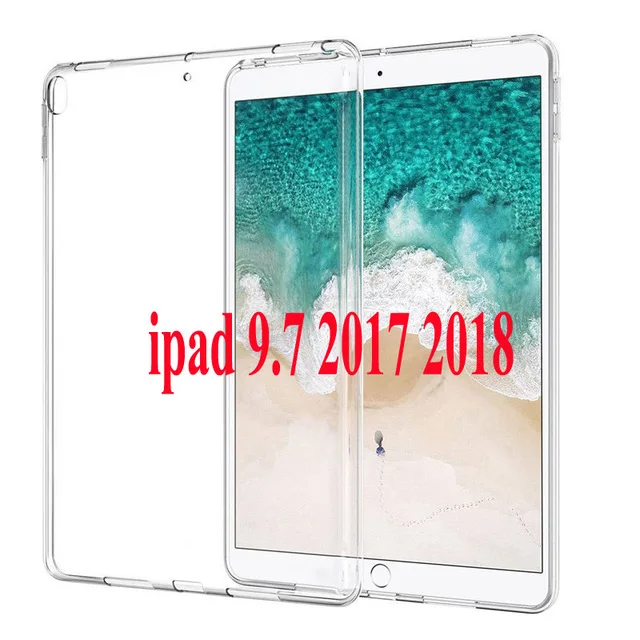 Противоударный сверхпрочный Чехол для ipad 9,7 6-го поколения с безопасной детской силиконовой задней крышкой из поликарбоната для ipad 9,7 чехол+ подарки - Цвет: TPU