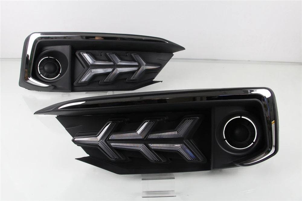 2 шт. светодиодный DRL для Honda Civic 2019 2020 седан с движущимся сигналом противотуманный