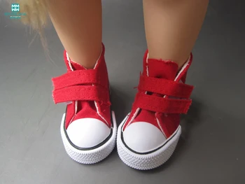

7.5cm doll shoes for 1/3 1/4 bjd doll and 16 Inch Sharon doll accessories sports shoes White pink red