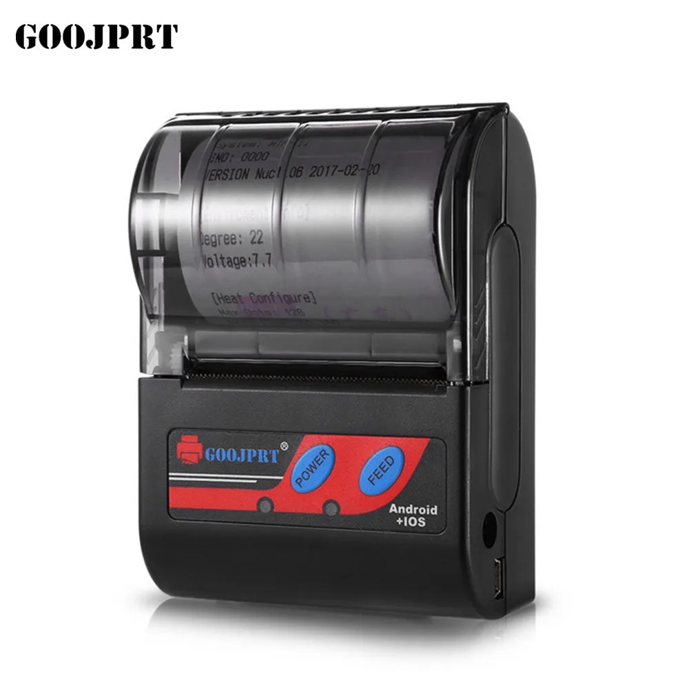 

GOOJPRT Drop Shipping 58MM Bluetooth Thermal Portable Mobile Receipt Printer Android IOS Impresora Termica de Recibos Portatile