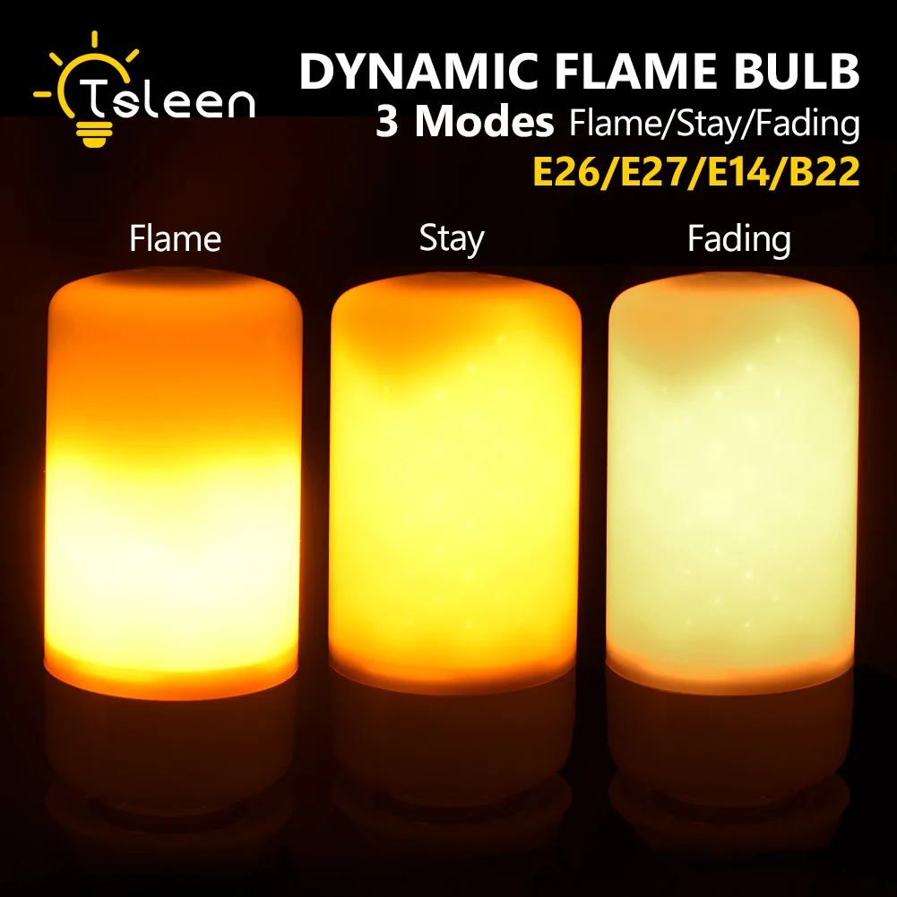 

Cheap! E27 E14 E26 B22 Flickering Flame Fire LED Corn Bulb 85-265V Monastery Style Lights 3 Modes 3528SMD Lamp Fixtures