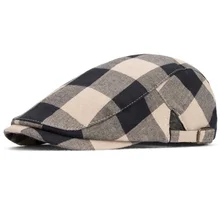 Кепка мужская Британский стиль шляпа для мужчин клетчатая повседневная мужская кепка элегантный мужской берет шляпа для мужчин