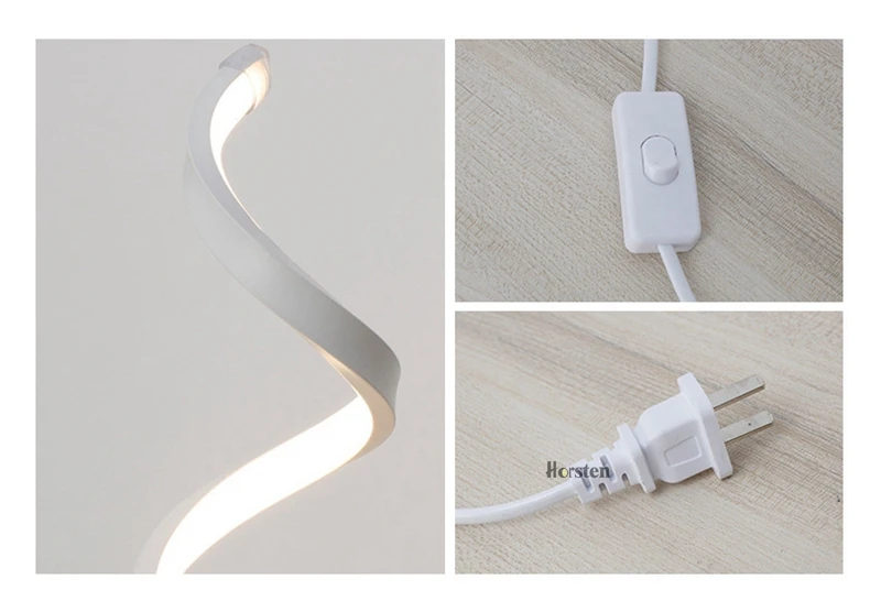 Creative Art Decoration 24W LED Table Lamp Acrylic Spiral Table Light Bedroom Bedside Lamp Home Lighting Fixture (2)
