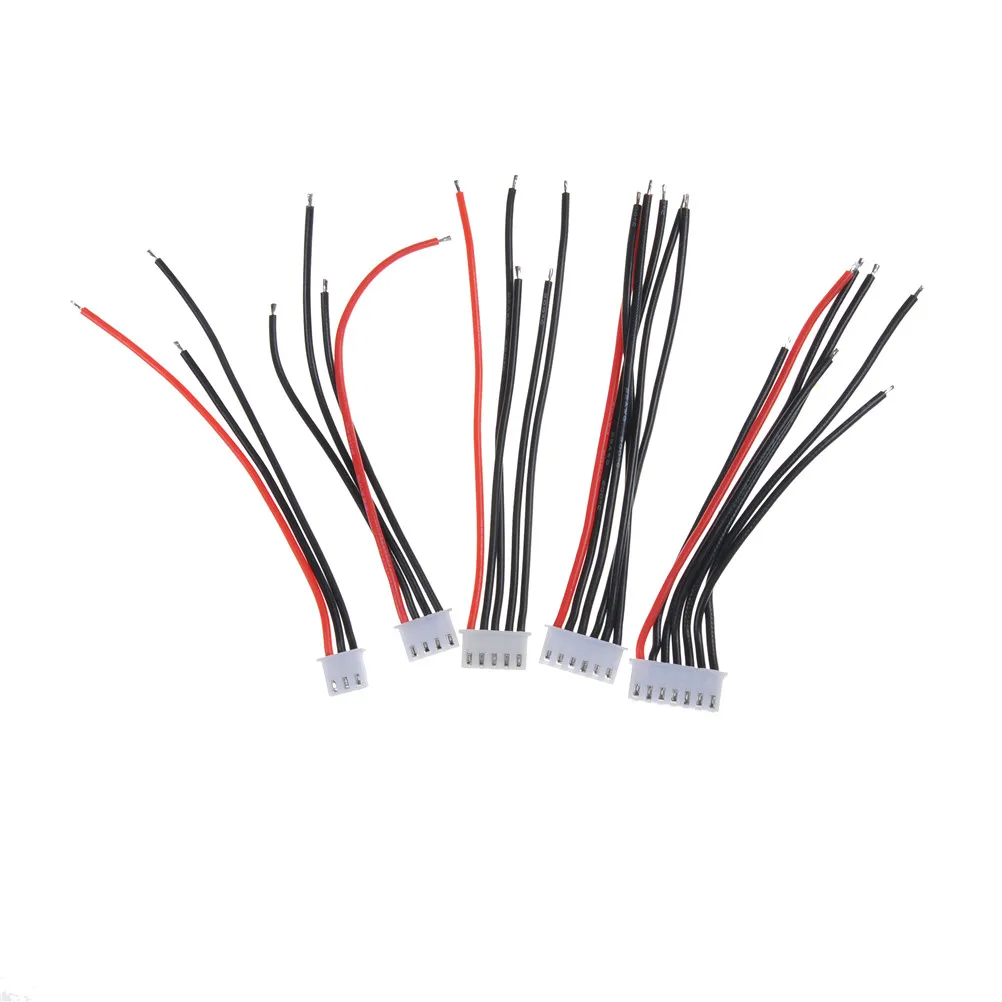 Случайный 5 шт./лот 22AWG 100 мм 2s 3s 4s 5s LiPo Батарея баланс Зарядное устройство вилка