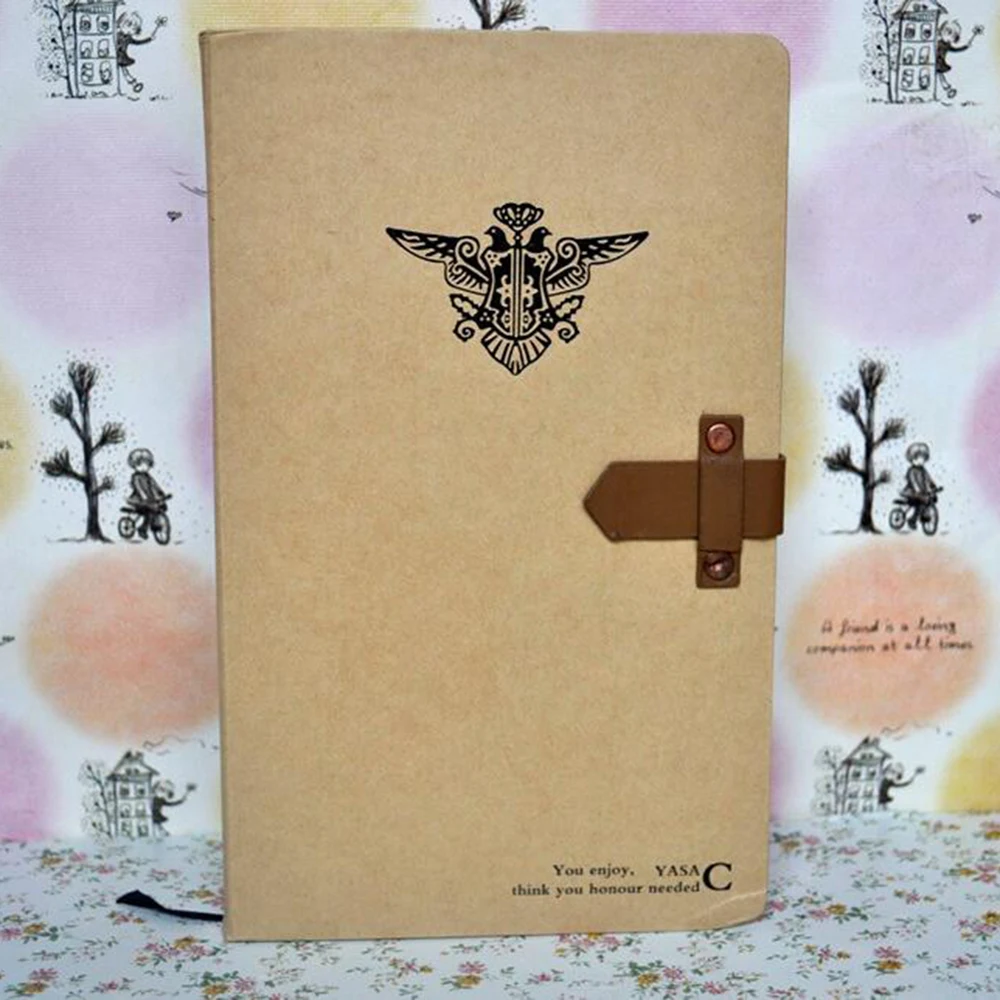 

Kraftpaper Hardcover Vintage Notebook With Grid Point Multi-functional Inner Pages Office School Schedule Planner Student Diary