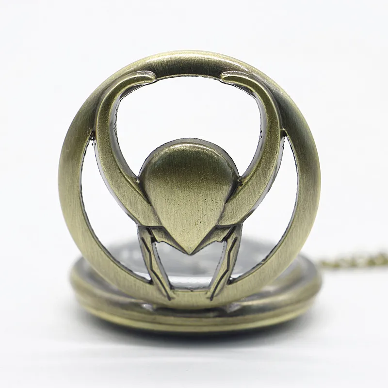 

Fashion Movie Theme Thor Loki Pocket Watch Marvel's The Avengers Tom Hiddleston Pendant Quartz Watches With Necklace TD2074