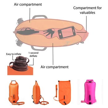 

Dry Bag Outdoor Thick Portable Quick Inflatable Buckled Storage Sack Swim Buoy Float Diving Surfing Swimming Drifting Bags
