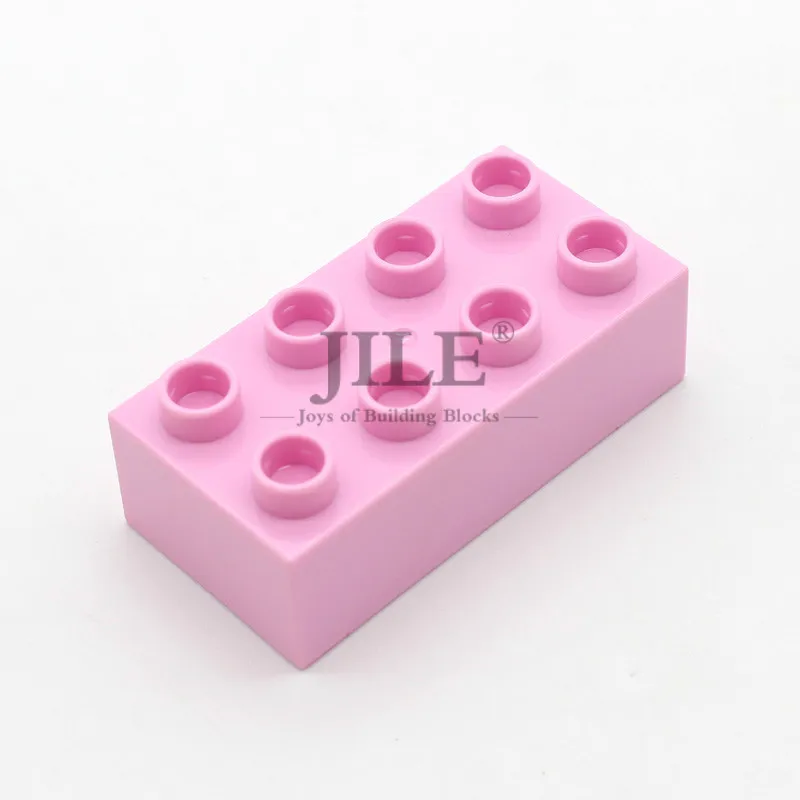 Moc креативные большие строительные блоки, кирпичи, 2x4, наборы больших частиц, объемные аксессуары, совместимые с наукой и технологиями, игрушки - Цвет: pink