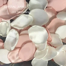 Разноцветные лепестки для свадеб бежевый Персиковый Цветок Девушка лепестки роз 100 шт./лот реальное изображение