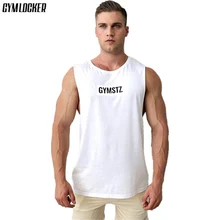 GYMLOCKER бутик топ на бретелях для мужчин хлопок печать мужские майки без рукавов бодибилдинг фитнес жилет мужская верхняя одежда
