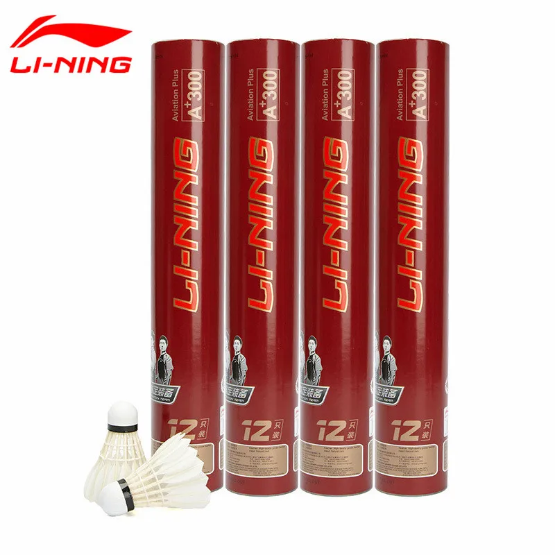 

2tube/lot BWF Match Game Use Li-Ning Badminton Shuttlecock A+300 Goose Feather Battledore Better than AS40 Top Quality L278OLB
