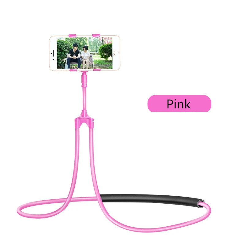 Держатель для телефона «ленивая Шея» подставка для iPhone x xiaomi стол 360 градусов вращение мобильного телефона кронштейн подставка-держатель для сотового телефона - Цвет: Розовый