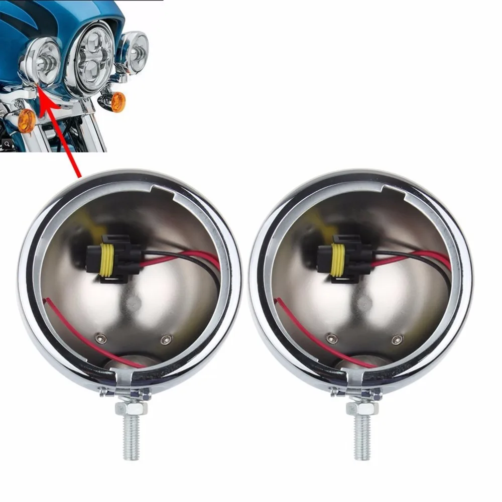 Motorcycle Fog Light Chome Fog Light Assembly Led