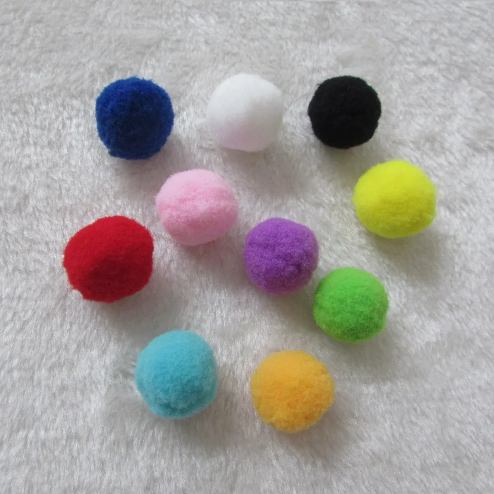 

hot sell high quality 100PCs Mixed Color Pom poms Fur Balls DIY Crafts Pompom For Kids Wedding Home Decoration Round 1.5cm