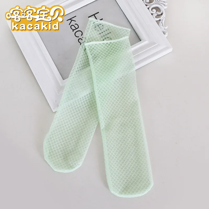 Детские сетчатые носки летние детские сетчатые носки унисекс дышащие детские носки для мальчиков и девочек Ka1313 - Цвет: Зеленый