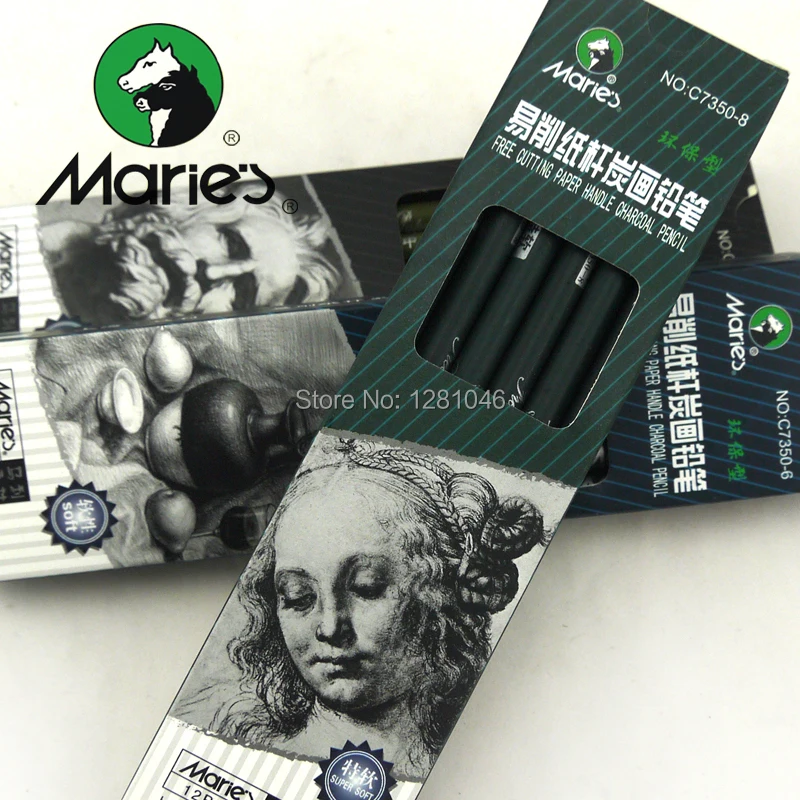 Карандаш LifeMaster Maries с древесным углем 12 карандашей/партия