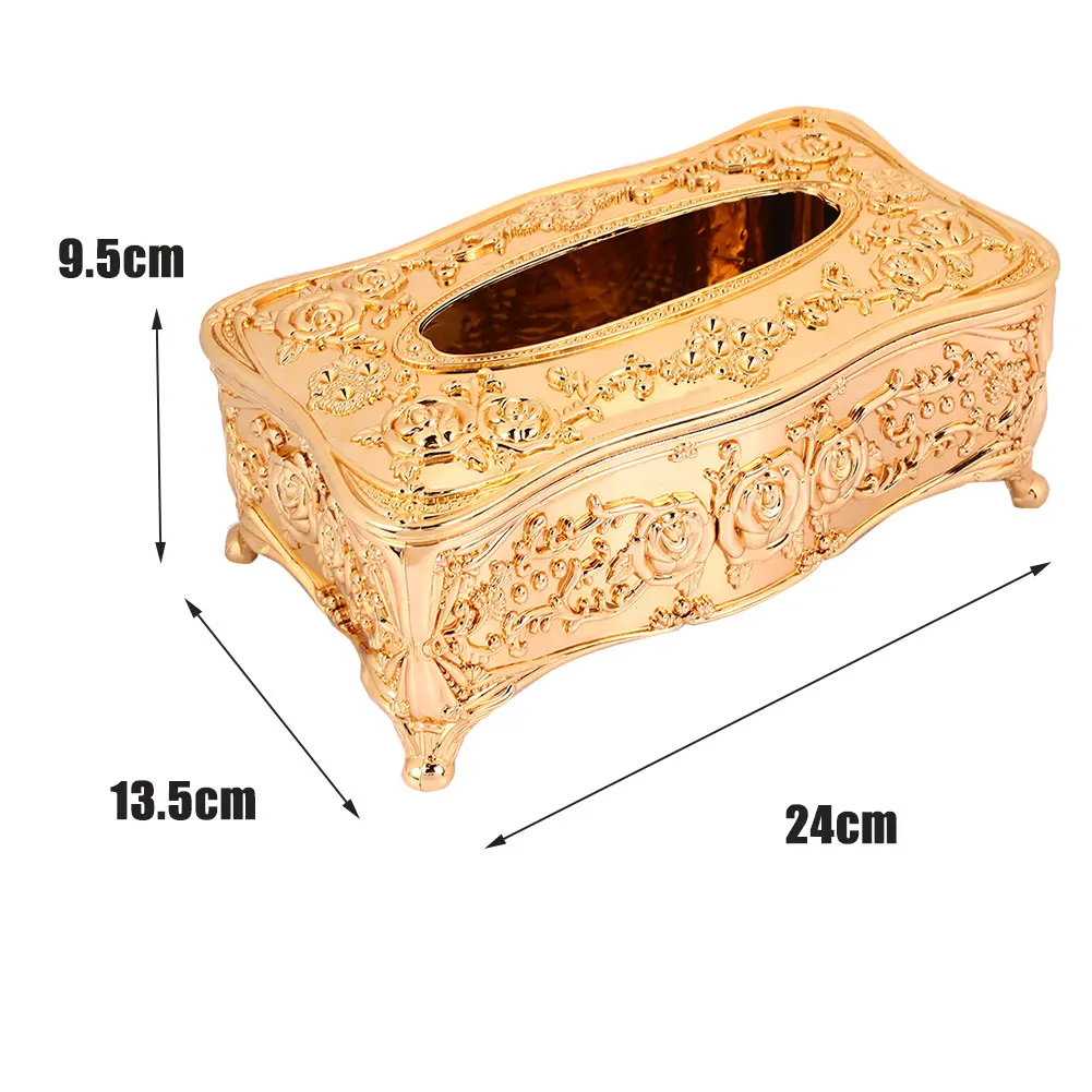 2 Colors European Style Tissue Box Household Supplies Gift Acrylic Luxury Universal KTV Desktop Large Volume Table for Office