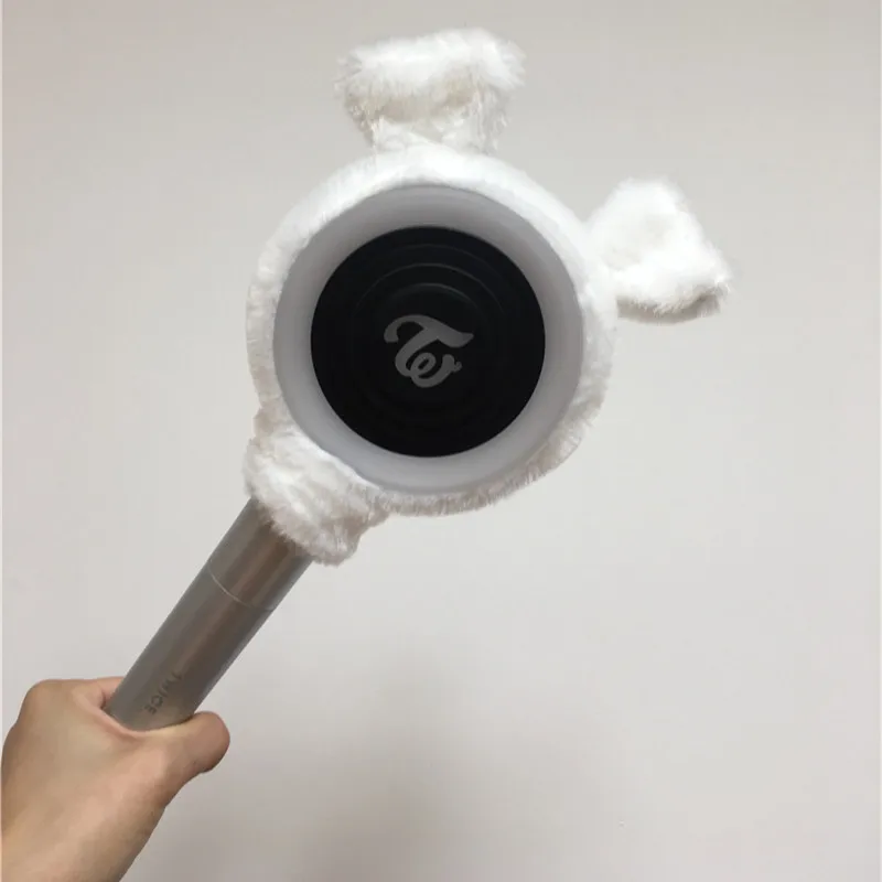 YOUPOP KPOP двухъядерный альбом CANDY BONG Z Light Stick, плюшевый чехол, крышка для головы, повязка на голову, световая палка, пальто, LU6745 - Цвет: white Cover