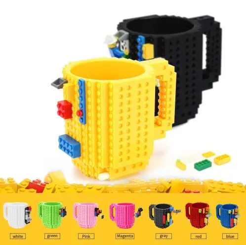 

350ml Creative Milk Mug Coffee Cup Creative Build-on Brick Mug Cups Drinking Water Holder for LEGO Building Blocks Design