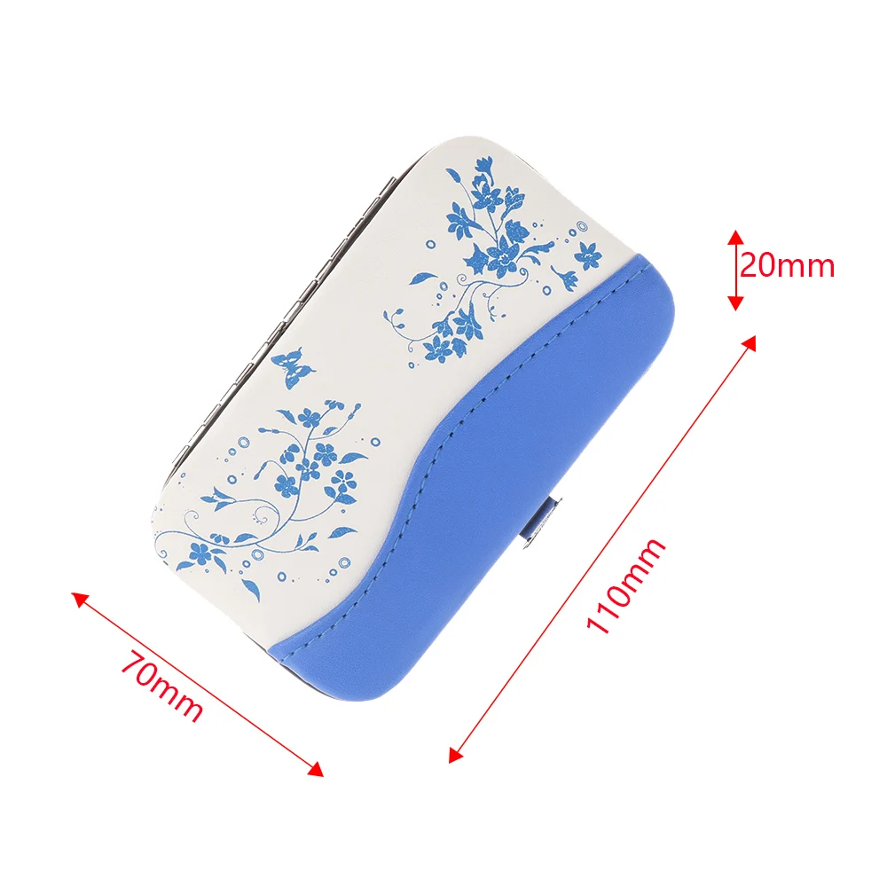 7 шт. новый модный набор маникюрных инструментов из белого и голубого фарфора для