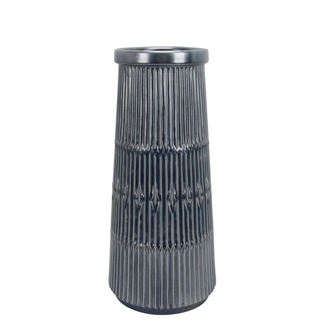 Ingenious Quaint Styled Ceramic Vase, Gray