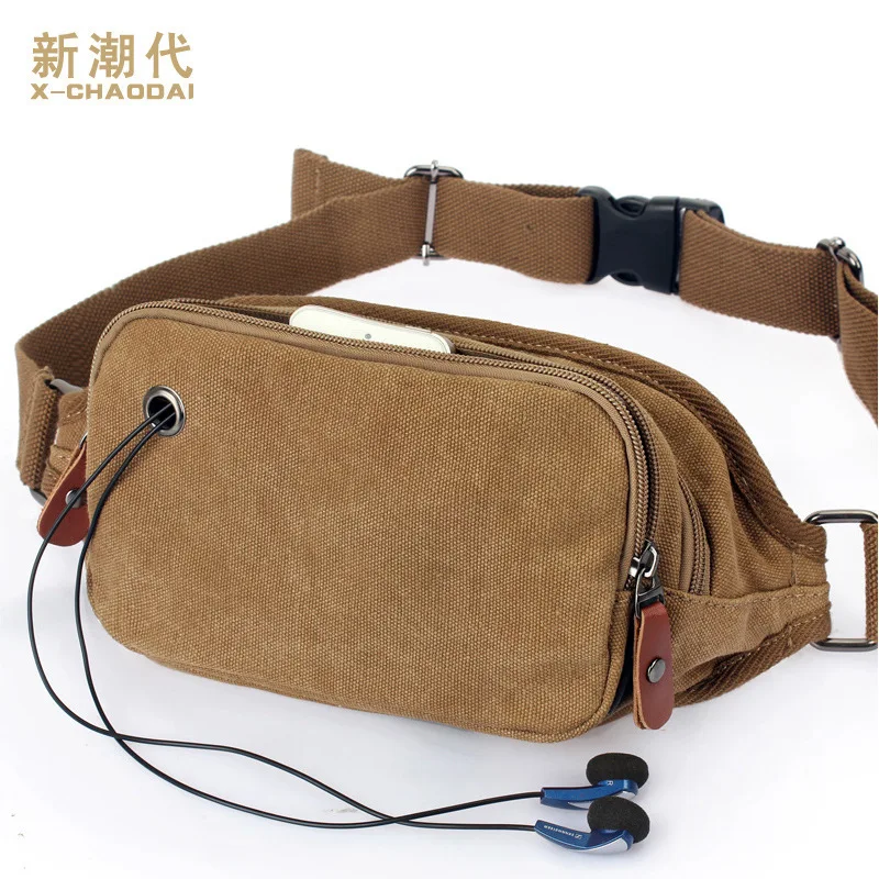 

DB28 2016 Travel Bags Canvas Waist Bag men Fanny Pack Man Out Door Money Belt Bag Men Waist Pack Pochetes Homem Bolso Cintura