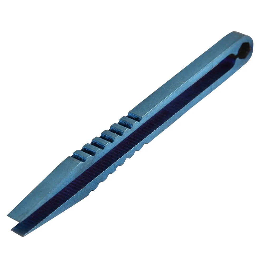 

Mini Titanium Alloy Tweezers Outdoor Numerical Control Hex Socket Wrench (Blue)