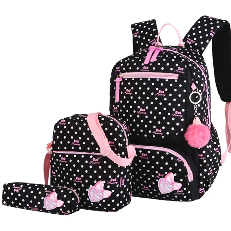 Новинка 2018 года, детские школьные сумки для девочек, детский школьный рюкзак, 3 шт./компл./комплект, модный принт, школьный рюкзак, рюкзаки