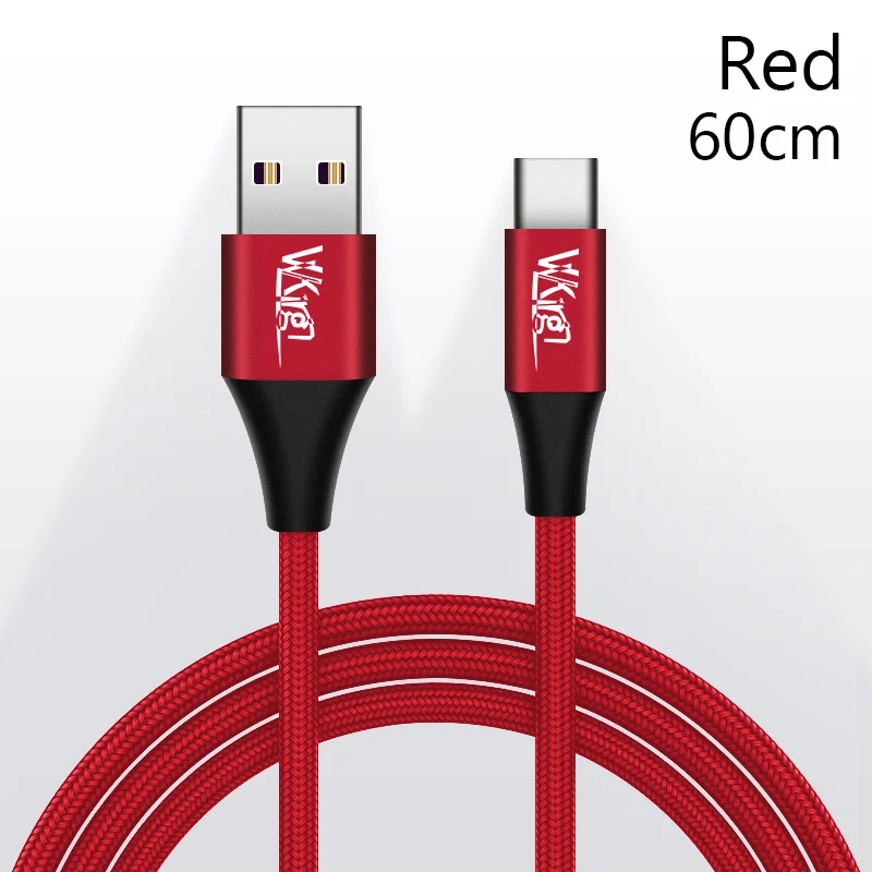 VVKing USB C кабель 5A Supercharge usb type C кабель для huawei p20 lite Быстрая зарядка быстрое зарядное устройство кабель для samsung S9 8 Note 9 - Тип штекера: Red-60cm
