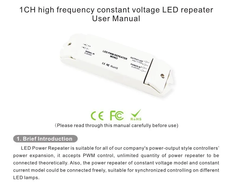 1ch 2ch 3ch 4ch High Frequency Constant Voltage Led Power Repeater Dc5 24v Single Color Dw Rgb Rgbw Led Strip Light Controller Rgb Controlers Aliexpress