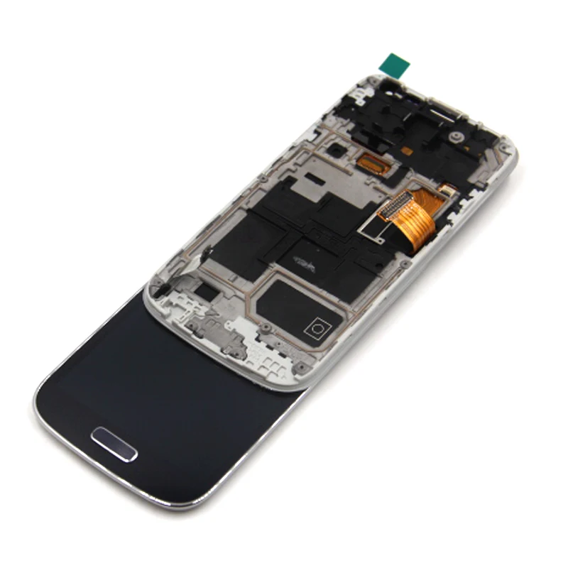 Запасные части с рамкой для samsung Galaxy S4 mini i9190 i9195 i9192 ЖК дисплей + 100% хорошо работает