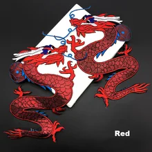 1 пара, большой китайский дракон, вышивка, аппликация, нашивки, железная кружевная ткань с узором, одежда, украшенная, сделай сам, швейные принадлежности LSHB868