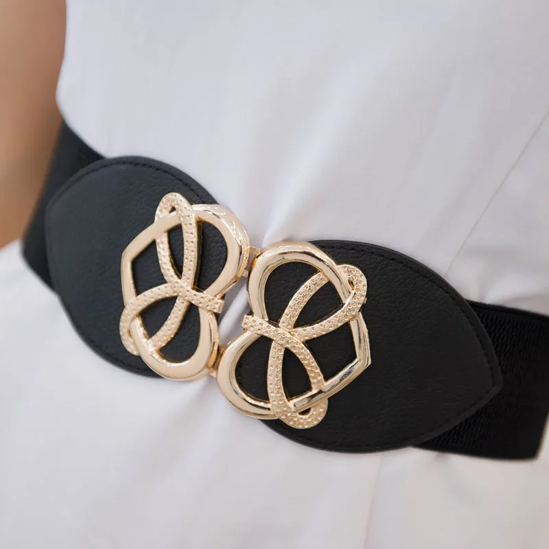 Женский модный пояс с бантом и пряжкой Широкий Эластичный Пояс|elastic stretch waist