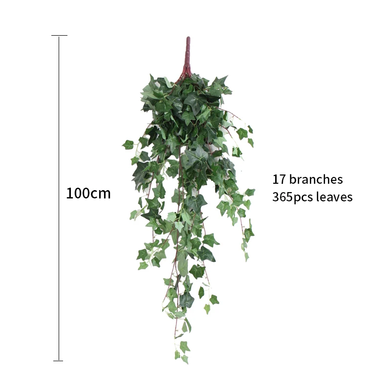 Цветок лоза ротанга подвесное растение искусственные листья лоза Настенная Корзина Аксессуары Балконная стена украшение дома зеленая висячая