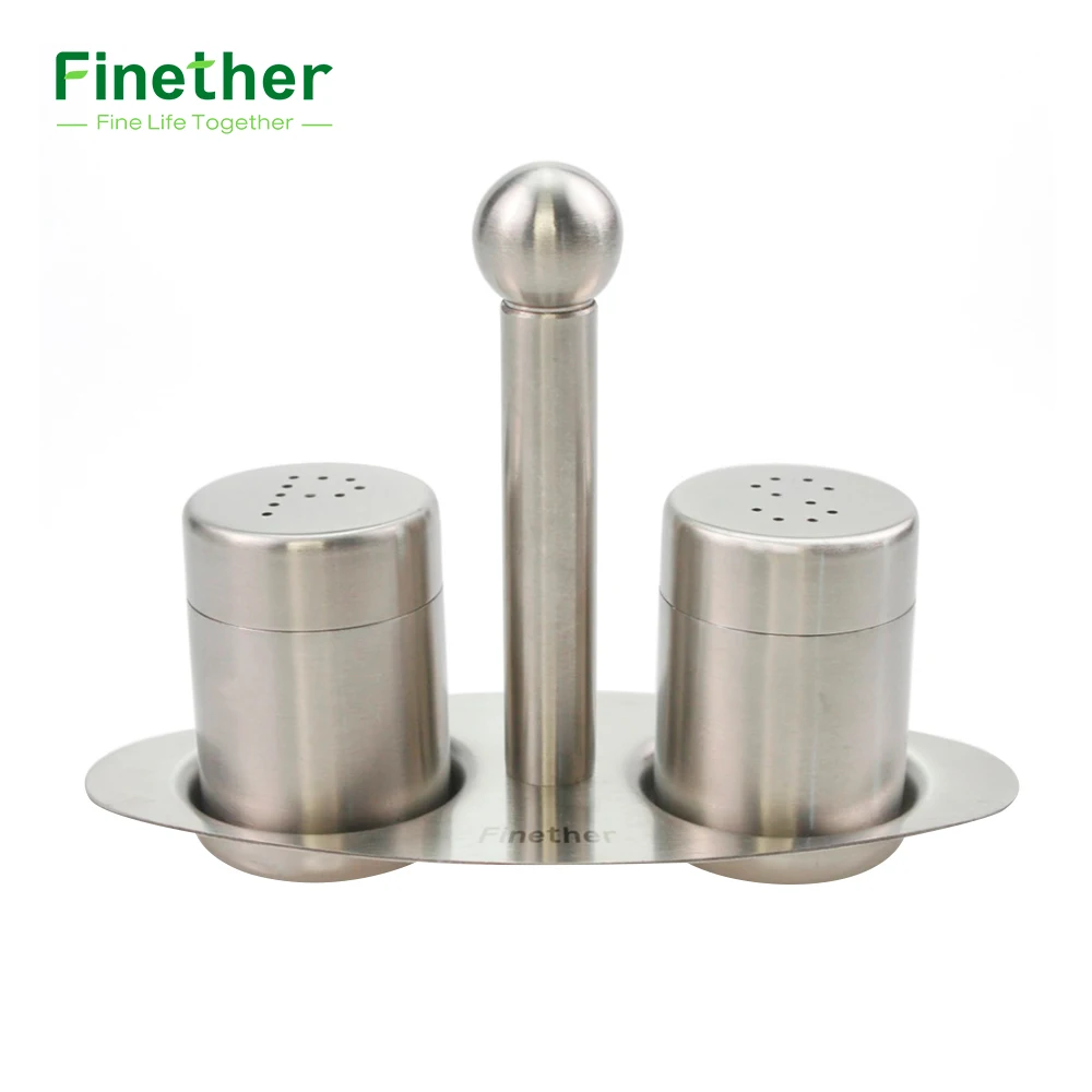304 Stainless Steel Salt Pepper Shaker Set Odor free Spice