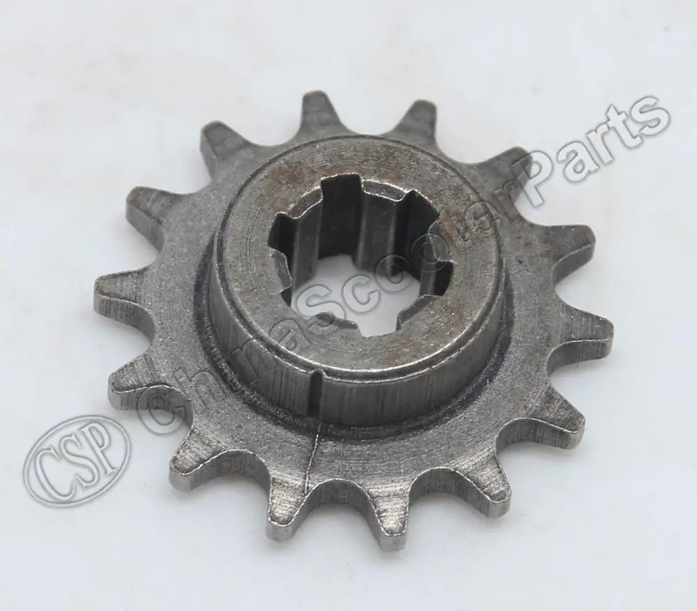 14T T8F 11 13 14 17 19 20 Tooth 11T 13T 14T 17T 19T 20T front sprocket 2 stroke 47cc 49cc mini moto pocket atv dirt bike - Цвет: 14T