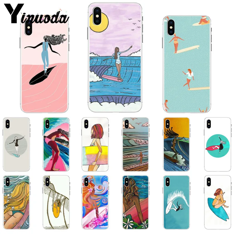 11pro MAX surfing art surf Girl чехол для телефона iPhone X XS 6 6S 7 7plus 8 8Plus 5 5S XR | Мобильные телефоны и