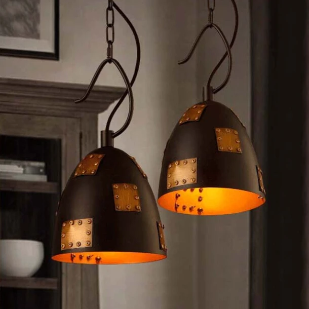 

American Vintage Pendant Lamp Dinning Room Bar Cafe Loft Iron Pendant Light European Hanging Lamp Lighting Dia20cm