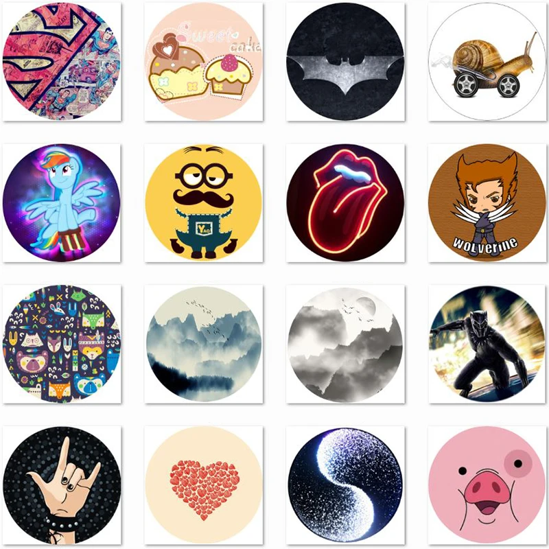 Landscape Painting Pop Socket Round Shape Expanding Stand Grip Mount