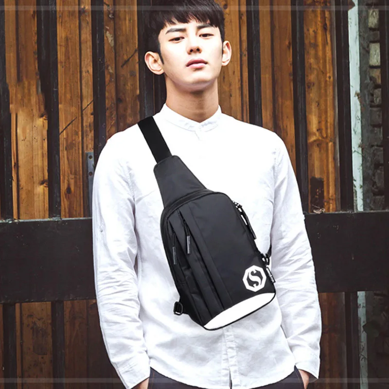 Men Women Backpack USB Charging Oxford Chest Bag Anti Theft Teenager Headphone Hole Night Reflection Design Shoulder Bag BP0221 (13)
