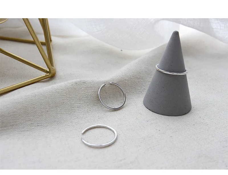 HFYK Мода кольцо из стерлингового серебра 925 для женщин Открытый 1,2 мм линия тонкие кольца ювелирные изделия маленькое Кольцо женское кольцо Argent 925