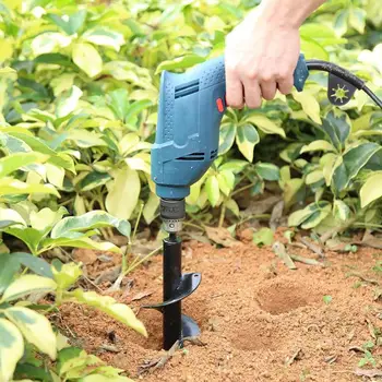 

6 Sizes Garden Auger Spiral Drill Bit Flower Planter Bulb HEX Shaft Drill Auger Yard Planting Garden Hole Drill Digger Tool