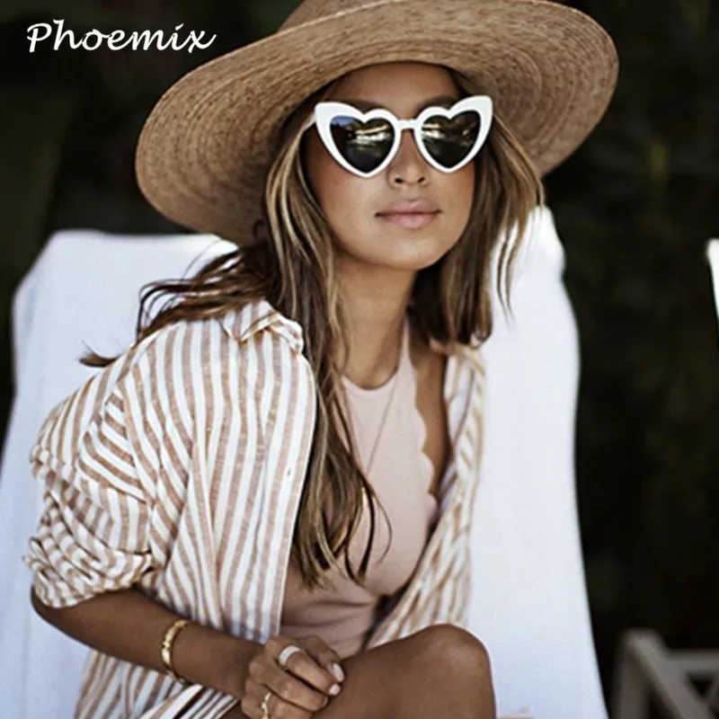 Женские солнцезащитные очки Phoemix винтажные нестандартные в форме сердца