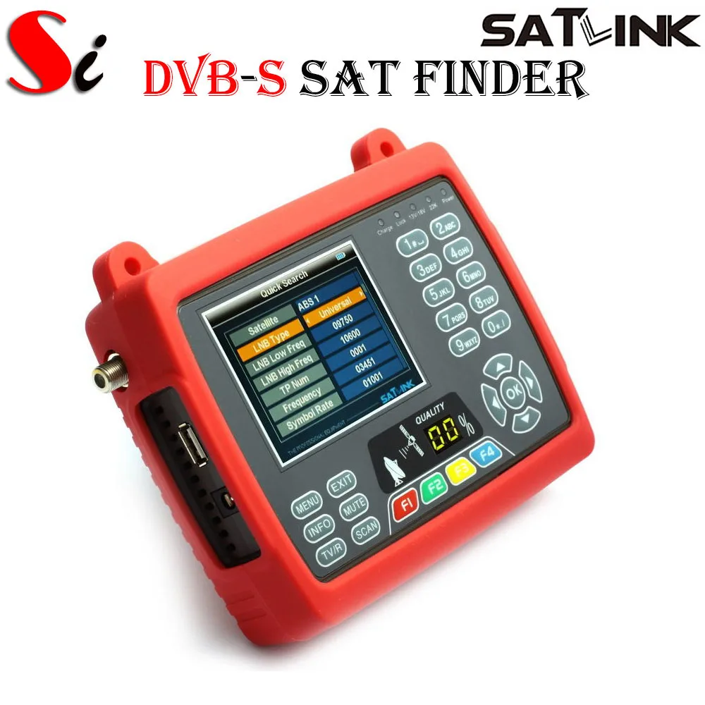 

Satlink WS-6950 DVB-S FTA C&KU Band Satellite Finder Meter 3.5" LCD