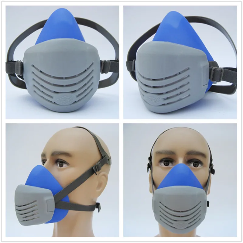 

Dust Mask Protective Silicon Anti-particle Respirator for Industrial dust Electric Welding Polishing Spray Painting Sandblasting